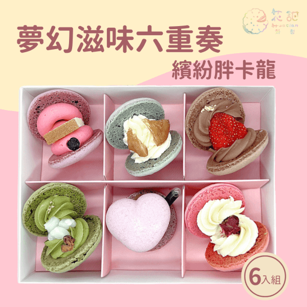 夢幻滋味六重奏－繽紛胖卡龍６入組